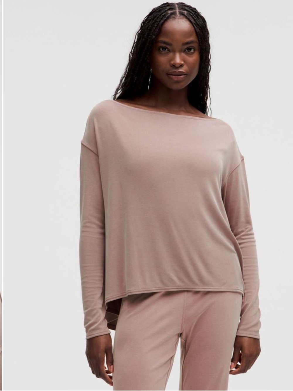 Lululemon • Drapey Softstreme Off-The-Shoulder Long-Sleeve Shirt • Size Large